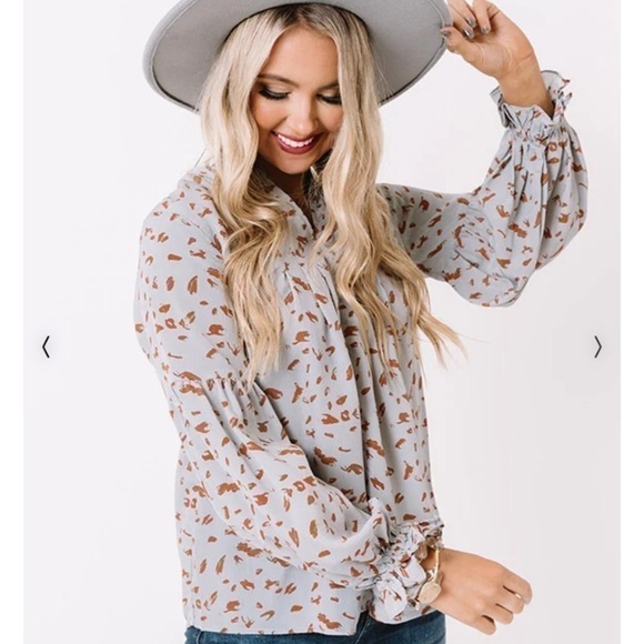 JODIFL Tops - Jodifl Love In Tribeca Airy Blue Blouse